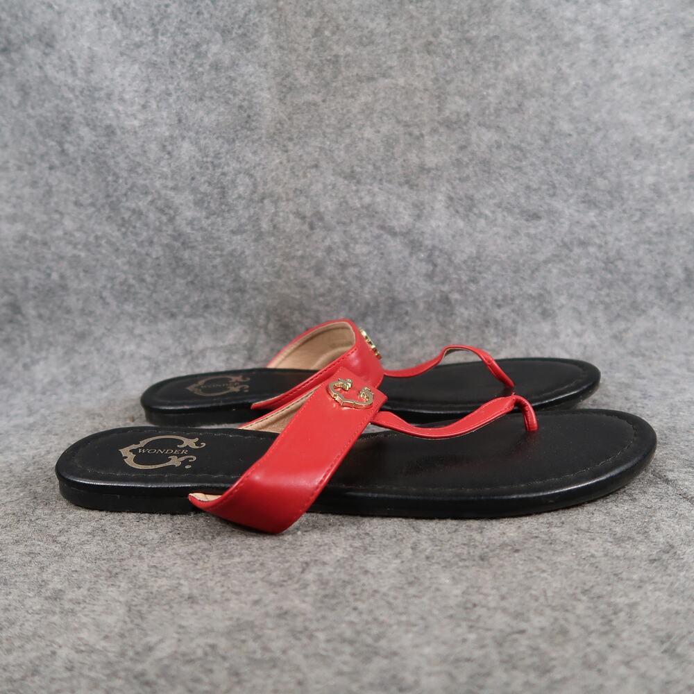 Wonder Shoes Womens 8.5 Sandals Primrose Slide T Strap Flip Flop Casual Fashion